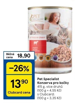 Konzerva pro kočky Pet Specialist