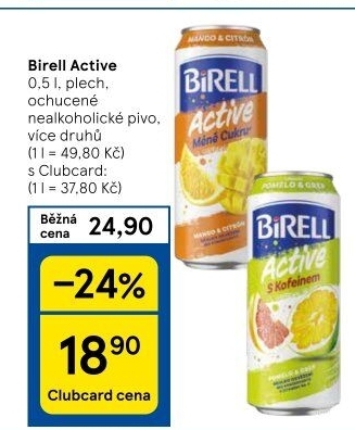 Nealkoholické pivo ochucené Active Birell