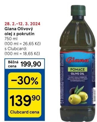 Olivový olej z pokrutin Giana