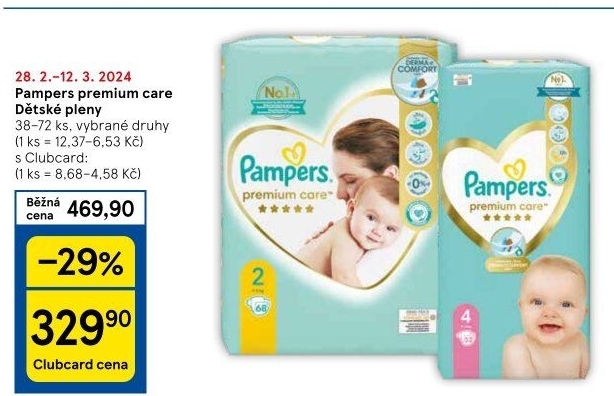 Pleny dětské Pampers Premium Care