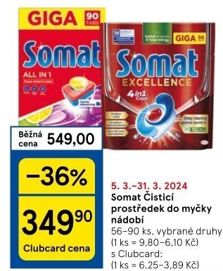 Prostředky do myčky Somat