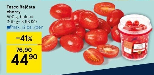 Rajčata cherry Tesco - Tesco akcniletaky.com