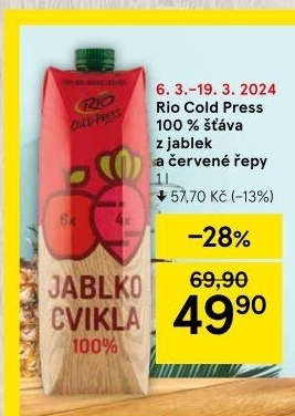 Šťáva 100% čerstvá Rio Cold Press