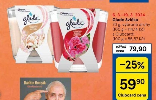 Svíčky vonné Glade by Brise