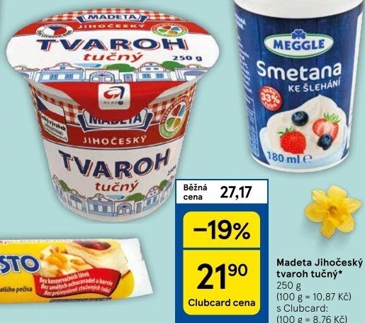 Tvaroh tučný Jihočeský Madeta