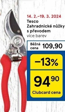 Zahradnické nůžky Tesco