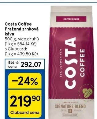 Zrnkové kávy Costa Coffee