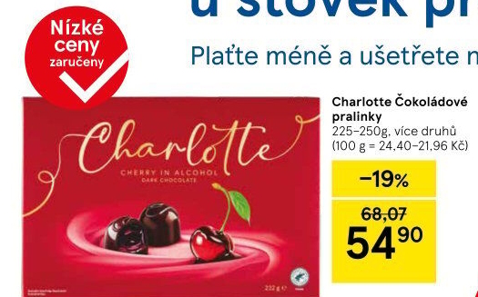 Bonboniéra pralinky Charlotte