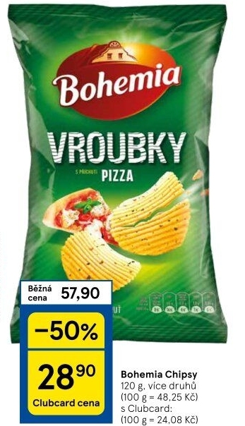 Chipsy Vroubky Bohemia Chips