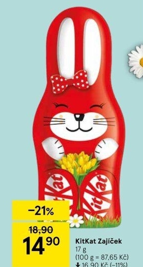 Čokoládový zajíc Kit Kat