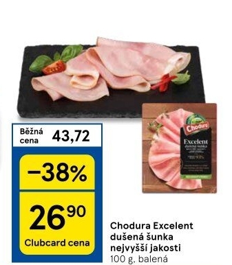 Dušená šunka nejvyšší jakosti Excelent Beskydské uzeniny Chodura