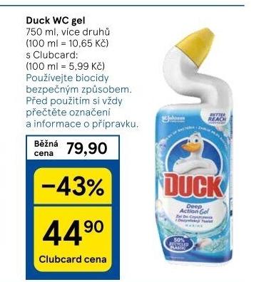 Gelový čistič WC Duck