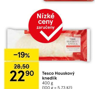 Knedlík houskový Tesco