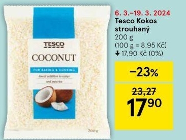 Kokos strouhaný Tesco
