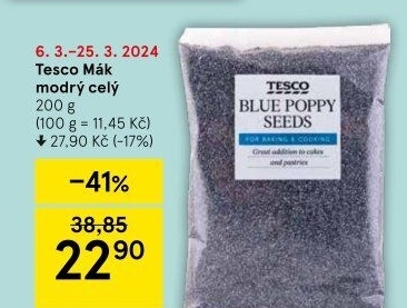 Mák modrý Tesco