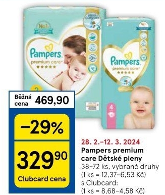 Pleny dětské Pampers Premium Care