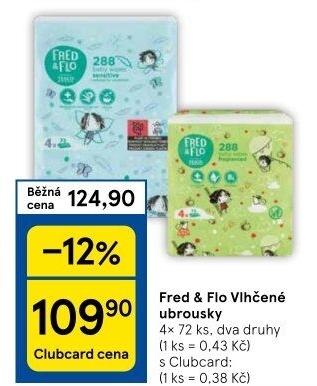 Vlhčené ubrousky Fred&amp