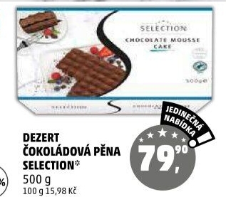 Dezert čokoládová pěna Selection