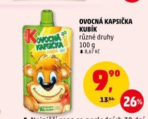 Kapsička ovocná 100% Kubík