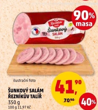 Salám šunkový Řezníkův talíř