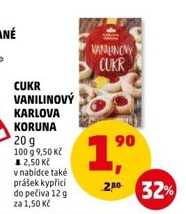 Vanilínový cukr Karlova Koruna