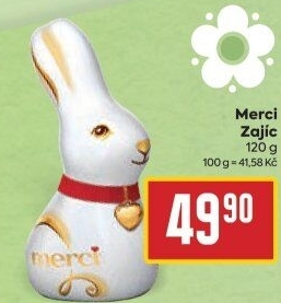 Čokoládový zajíc Merci