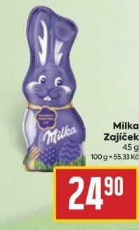 Čokoládový zajíc Milka