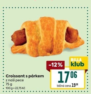 Croissant s párkem