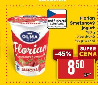 Jogurt smetanový Florian Olma
