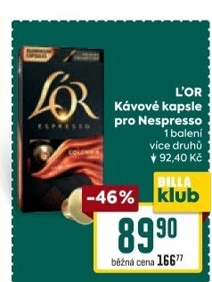 Kapsle pro Nespresso L'