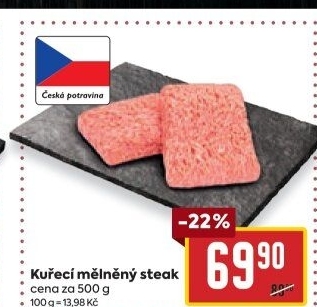 Kuřecí steak mletý
