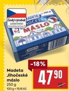 Máslo Jihočeské Madeta