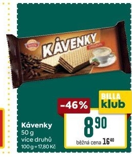 Oplatky Kávenky Sedita