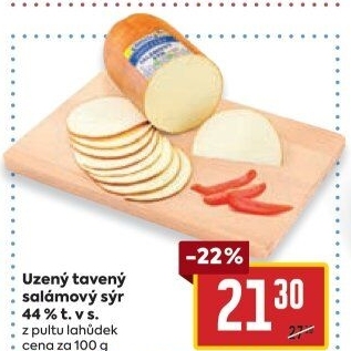 Sýr uzený salámový 44% Jihočeský Madeta