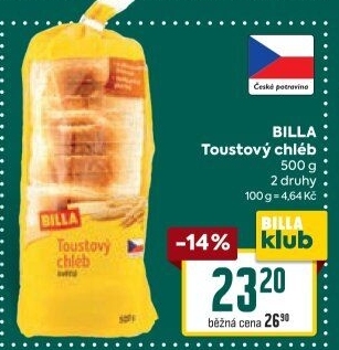 Toustový chléb Billa
