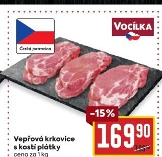 Vepřová krkovice s kostí Vocílka