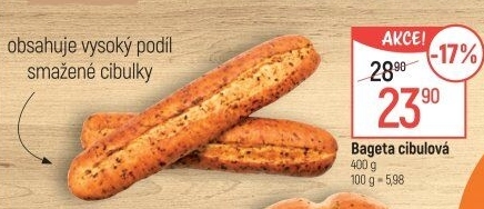 Bageta s cibulkou