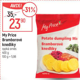 Bramborové knedlíky v prášku My Price