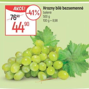 Hrozny bílé bezsemenné