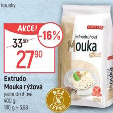 Mouka rýžová bez lepku Extrudo