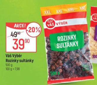 Rozinky sušené Sultánky Váš Výběr