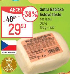 Těsto listové babické bez lepku Šetra