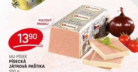Paštika játrová písecká Maso uzeniny Písek