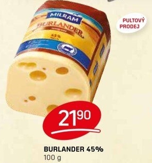 Sýr Burlander 45% Milram