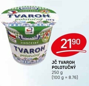 Tvaroh polotučný Jihočeský Madeta