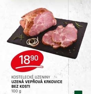 Vepřová krkovice uzená bez kosti Kostelecké uzeniny