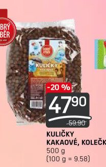 Cereálie kuličky kakaové Dobrý Výběr