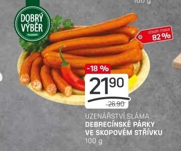 Debrecínské párky Prémium Dobrý Výběr