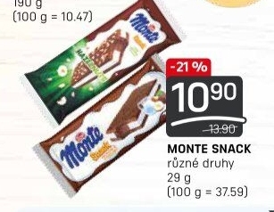 Dezert mléčný Monte Snack Zott