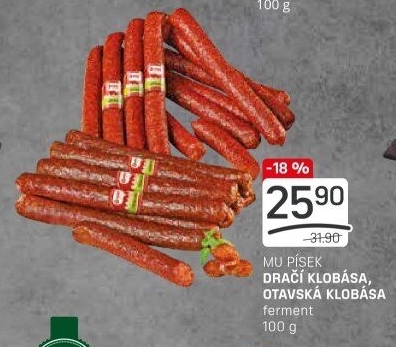 Dračí klobása Maso uzeniny Písek